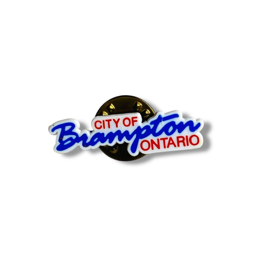 City of Brampton Ontario Plastic 1" Lapel Pin
